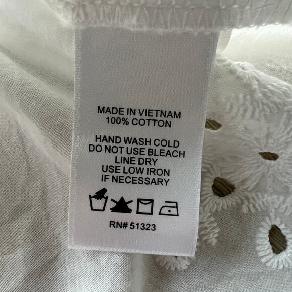 1 State Top Womens Medium White Eyelet - Picture 10 of 12